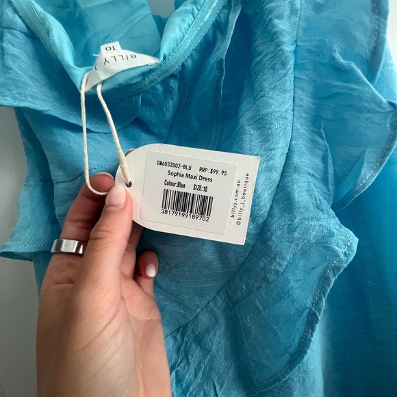 Billy J Blue Ruffle dress - Picture 4 of 5